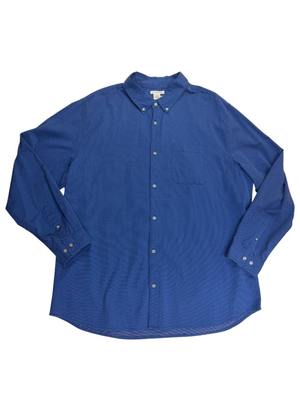 Carbon2Cobalt XLT Blue Micro Dot Button Down Shirt 100% Cotton Tall